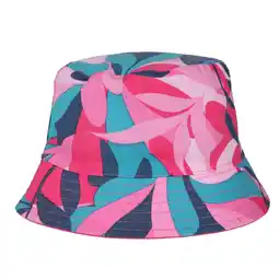 Decathlon Kinder/Kinder Flip Leaf Print Emmerhoed (Tahoe Blauw/Roze toverdrank) aanbieding