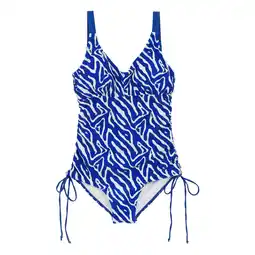 Decathlon Dames Alinae Abstract Eendelig Zwempak (Helderste blauw) aanbieding