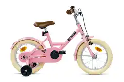 Decathlon Nogan Dutchy Kinderfiets - 14 Inch - Glans Roze - Inclusief Zijwielen aanbieding