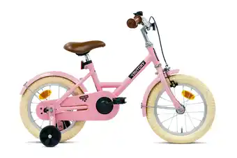 Decathlon Nogan Dutchy Kinderfiets - 14 Inch - Glans Roze - Inclusief Zijwielen aanbieding