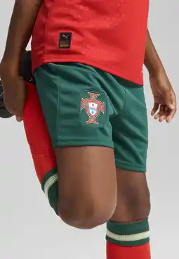 Decathlon Portugal 2025 short voor jongeren PUMA Blessing Green Sugared Almond Beige aanbieding