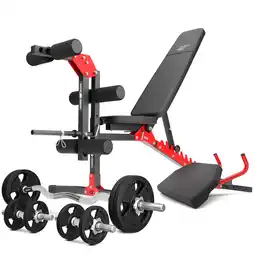 Decathlon Krachttrainingsset Marbo Sport verstelbare bank en extra accessoires aanbieding