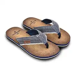 Decathlon Herenstrandslippers Brasileras blauwe rubberen zolen aanbieding