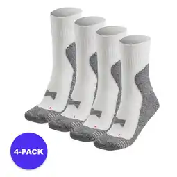 Decathlon Xtreme - Halfhoge Sportsokken - Unisex - 4-Pack - Wit Sportsokken aanbieding
