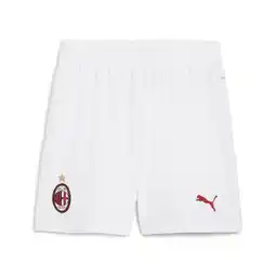 Decathlon AC Milan 24/25 short voor jongeren PUMA White For All Time Red aanbieding