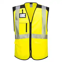 Decathlon Heren PW3 HiVis Vest (Geel/zwart) aanbieding