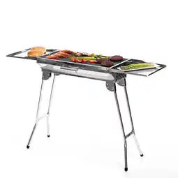 Decathlon Roestvrijstalen vouwbarbecue voor houtskool Roestvrij staal aanbieding
