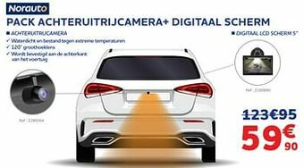 Auto5 Norauto pack achteruitrijcamera+ digitaal scherm aanbieding