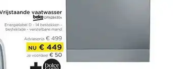 Vrijstaande Vaatwasser Beko