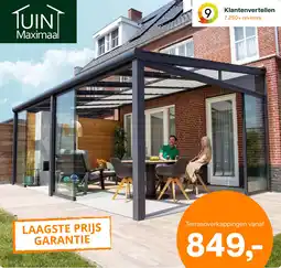 Tuinmaximaal Terrasoverkappingen aanbieding