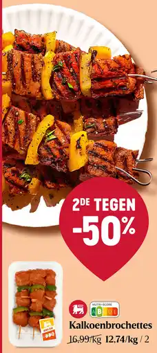 Delhaize Kalkoenbrochettes aanbieding