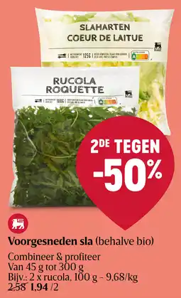 Delhaize Voorgesneden sla aanbieding