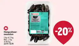 Delhaize Hangcultuurmosselen aanbieding