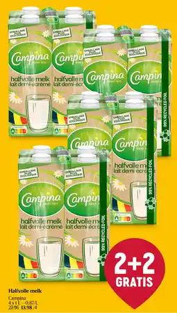 Delhaize Halfvolle melk aanbieding