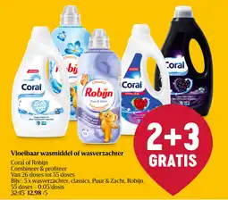 Delhaize Vloeibaar wasmiddel of wasverzachter aanbieding
