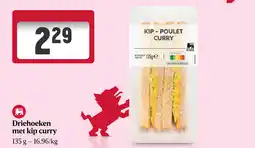 Delhaize Driehoeken met kip curry aanbieding