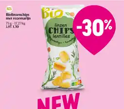 Delhaize Biolinzenchips met rozemarijn aanbieding
