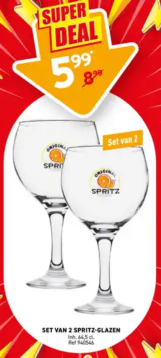 Trafic Set van 2 spritz glazen aanbieding