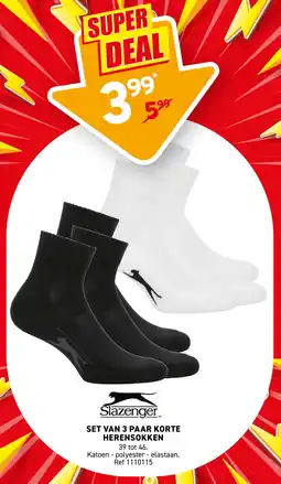 Trafic Set van 3 paar korte herensokken aanbieding