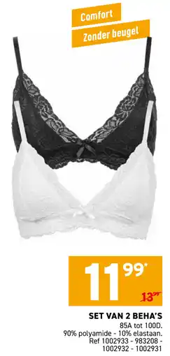 Trafic Set van 2 beha's aanbieding