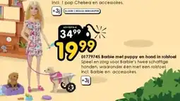 ToyChamp Barbie met puppy en hond in rolstoel aanbieding