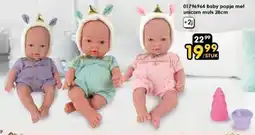ToyChamp Baby popje met unicorn muts aanbieding