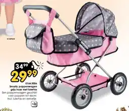 ToyChamp Smarty poppenwagen grijs / roze met luiertas aanbieding