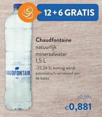 Chaudfontaine natuurlijk mineraalwater