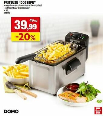 Hubo Domo elektro friteuse do535fr aanbieding