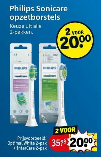 Kruidvat Optimal white + intercare aanbieding