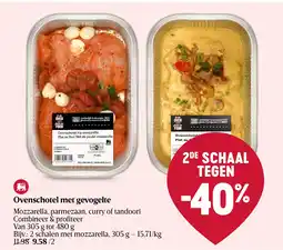 Delhaize Ovenschotel met gevogelte aanbieding