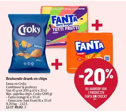 Delhaize Bruisende drank en chips aanbieding