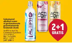 Delhaize Geïoniseerd alkalisch water of gevitamineerde gearomatiseerde bruisende drank aanbieding