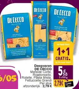 Cora Deegwaren de cecco aanbieding