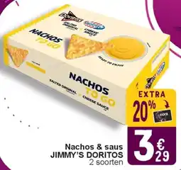 Cora Nachos & saus jimmy's doritos aanbieding