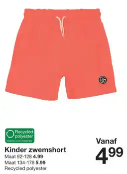 Zeeman Kinder zwemshort aanbieding