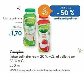 OKay Campina lichte culinaire room aanbieding