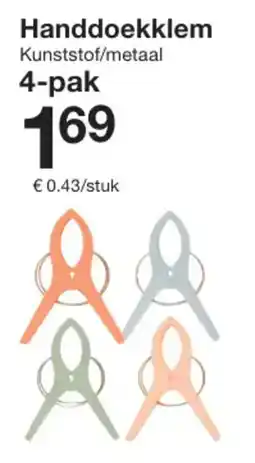 Zeeman Handdoekklem aanbieding