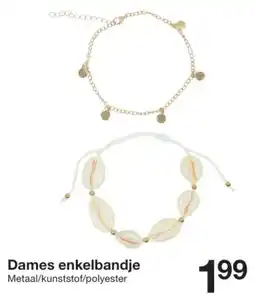 Zeeman Dames enkelbandje aanbieding