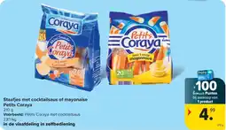 Carrefour Staafjes met cocktailsaus of mayonaise Petits Coraya aanbieding