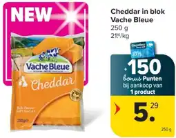 Carrefour Cheddar in blok Vache Bleue aanbieding