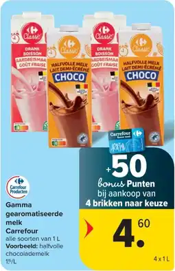 Carrefour Gamma gearomatiseerde melk Carrefour aanbieding