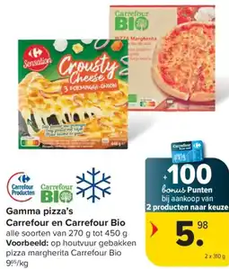 Carrefour Gamma pizza's Carrefour en Carrefour Bio aanbieding