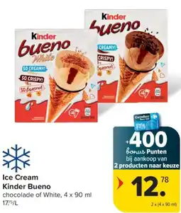 Carrefour Ice Cream Kinder Bueno aanbieding