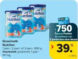 Carrefour Groeimelk Nutrilon aanbieding