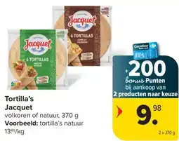 Carrefour Tortilla's Jacquet aanbieding