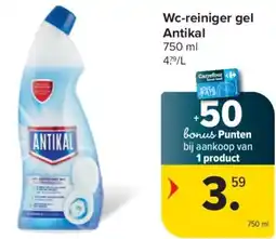 Carrefour Wc reiniger gel Antikal aanbieding