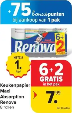 Carrefour Keukenpapier Maxi Absorption Renova aanbieding