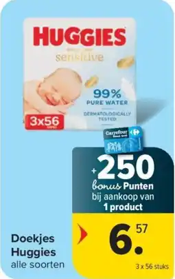 Carrefour Doekjes Huggies aanbieding
