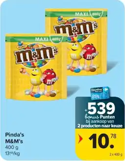 Carrefour Pinda's M&M's aanbieding